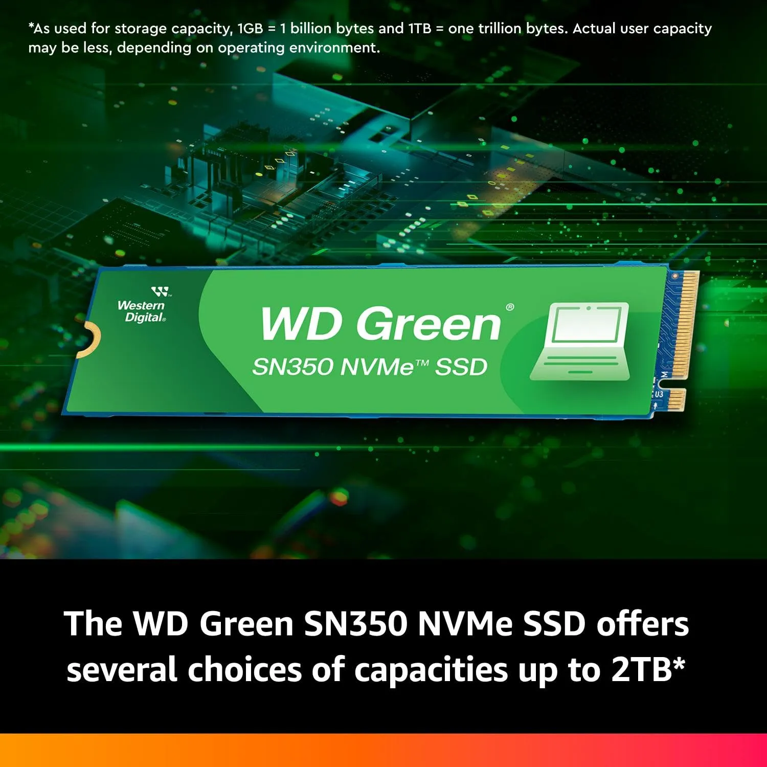 WD Internal SSD 250GB NVMe 2280 Green (SN350) view 4